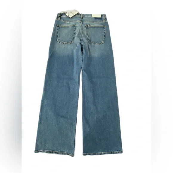 Re/done 70s mid Rise Stove Pipe wide leg jeans size 28 - Picture 11 of 12